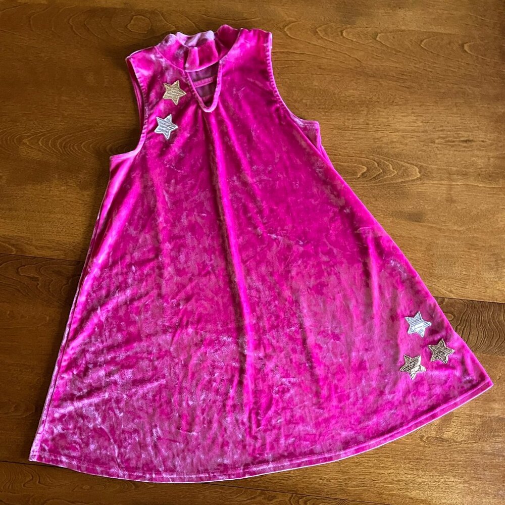 Epic Threads pink velvet swing dress M